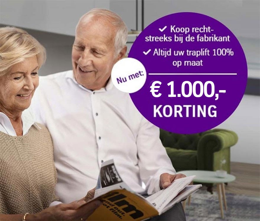 Voordeel op een nieuwe traplift? Vraag hier nu uw gratis brochure aan