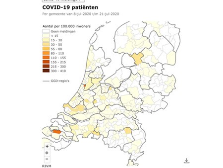 Besmettingen in uw woonplaats