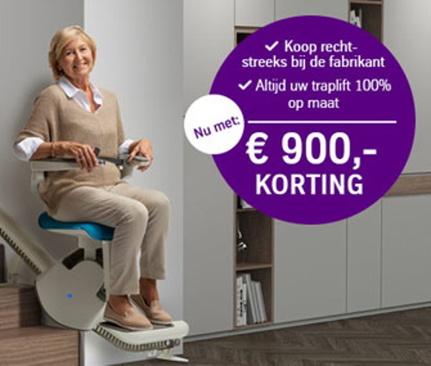 Voordeel bij aanschaf van een nieuwe Swing traplift van TK Home Solutions. Vraag hier nu uw gratis brochure aan