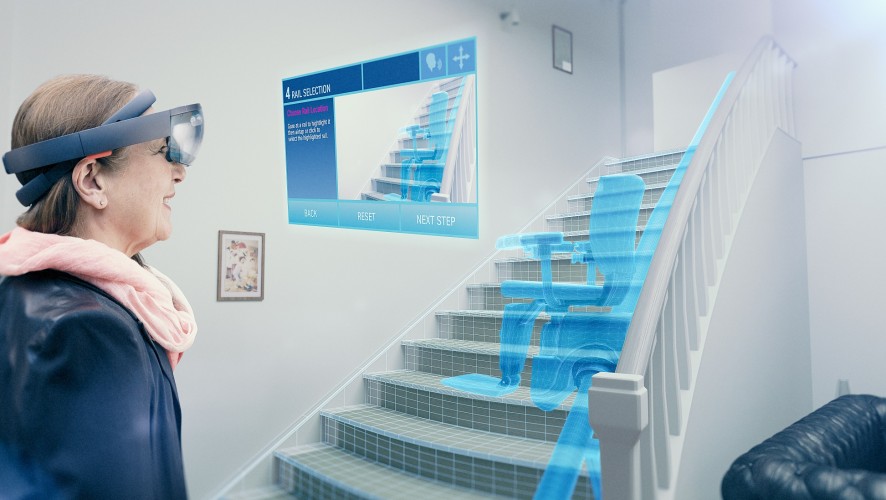TK Home Solutions zet Microsoft Hololens in voor het inmeten van trapliften
